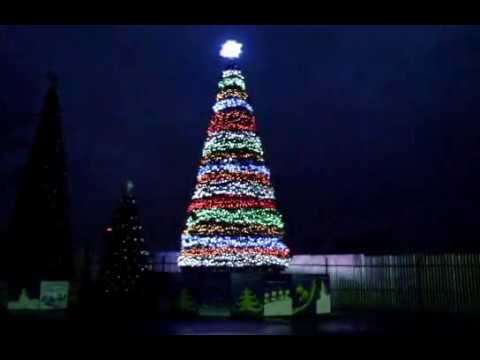 Светодинамическое освещение ели СЕВЕРНОЕ СИЯНИЕ