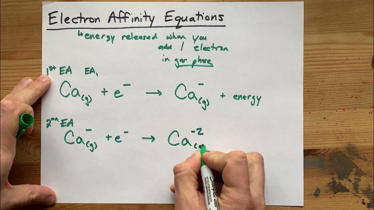 Electron Affinity Equations YouTube