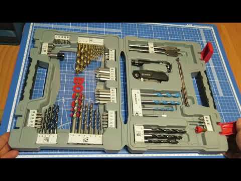 Bosch Premium Set-76, Ч-I: обзор & сверлим - алюминий; швеллер; рельс; керамическая плитка; бетон