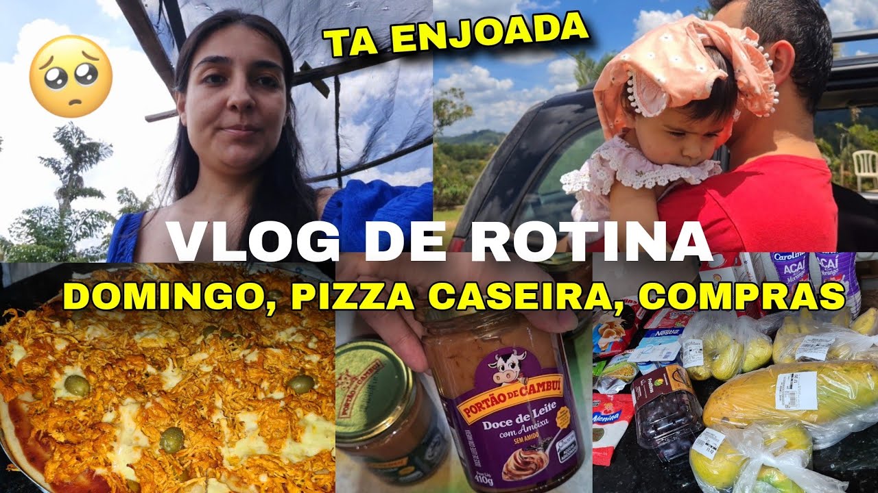 VLOG: domingo, passeio na chácara, churrasco simples, compras de mercado da semana, pizza caseira