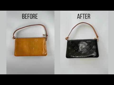 Dyed Louis Vuitton Vernis bag, Patent leather  Louis vuitton bag, Upcycled  handbag, Louis vuitton