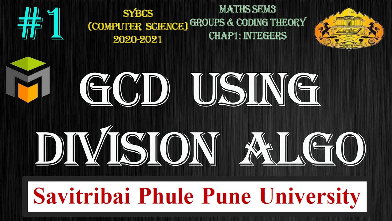 SYBCS Math3 | Integers - GCD using Division Algorithm | Hindi - YouTube