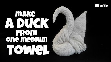 how to make towel animal duck