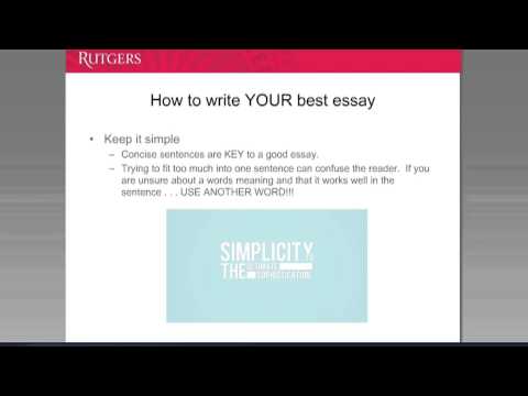 Rutgers application essay topic 2012