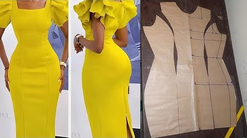 How to Draft and Cut a Classic Princess Dart Pencil Dress | Fitted Gown | BEGINNERS FRIENDLY.