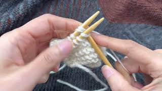 3-needle garter bind off