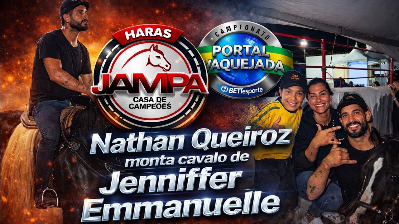 NATHAN QUEIROZ MONTA O CAVALO DE JENNIFFER EMMANUELLE | VAQUEJADA AO VIVO 