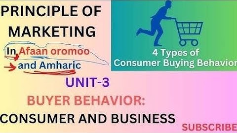 Principle of Marketing Chapter 3 Analysing Consumer and Business Market Buying Behavior Afaan Oromot