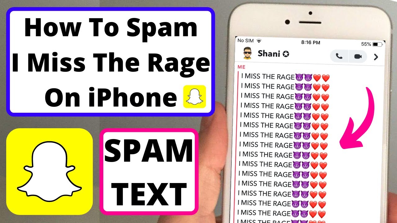 How To Do The I Miss The Rage Spam | How To Spam I Miss The Rage On Snapchat In Iphone Or Android