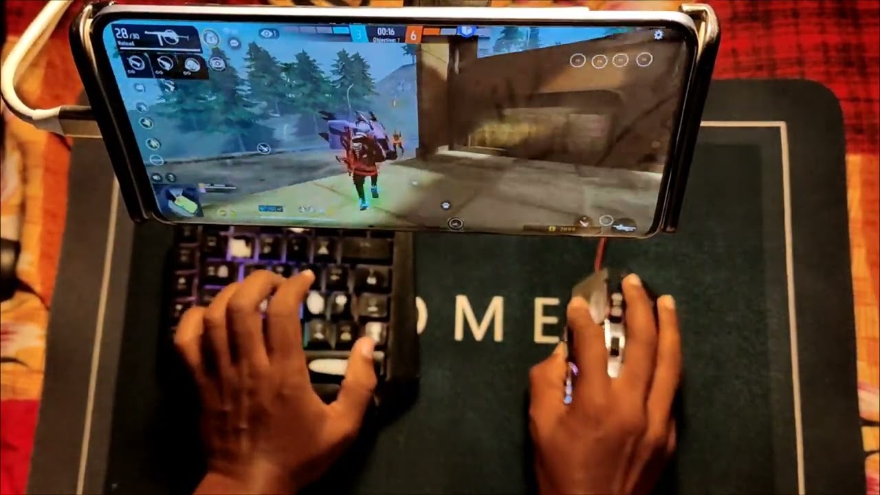 How to play free fire with keyboard mouse in mobile | ⌨️ 🖱📱 full setup 🔥 FREE FIRE 