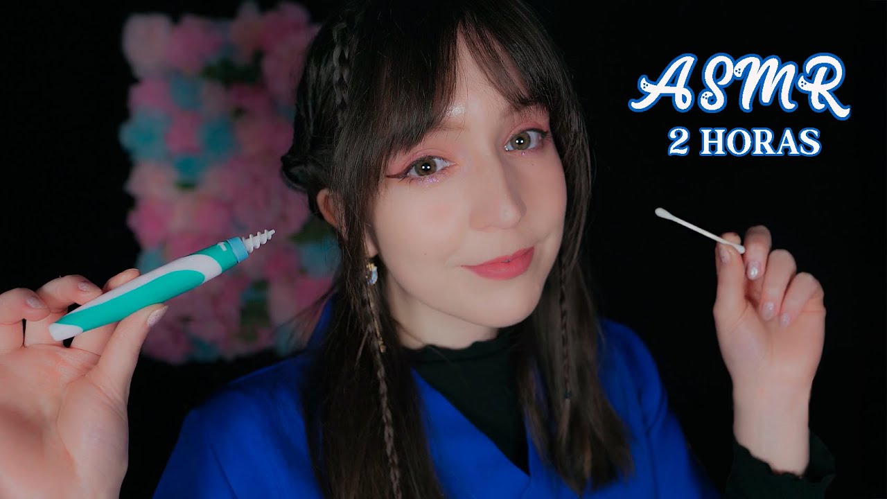 ⭐ASMR 2 Horas de Limpieza y Masaje de Oídos✨[Sub] Relájate Conmigo y Duerme