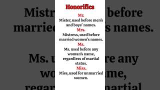 Honorifics You Should Know.