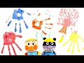 アンパンマン！おもちゃ　アニメ☆【手形アート】楽しい幼稚園♡なにに見えるかな？みんなで手形アートをして遊ぼう♫【ようちえん 】【手形】【スタンプ】