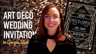 Art Deco Wedding Invitation Design Tutorial