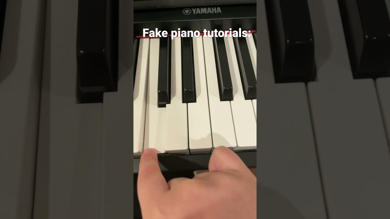 Fake piano tutorials: #shorts - YouTube