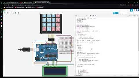 TINKERCAD | pantalla lcd + keypad