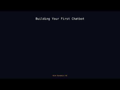 Ai Tutorial: Building Your First Chatbot