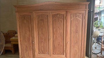 Báo giá sốc ❗️Tủ áo 3 buồng 4 cánh gỗ hương đá chọn vân vip của anh Dũng - Nghệ An | 0387222209