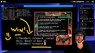 Installed Rust on Arch with Emojis: Install Rust Cargo, Emojis & First Build