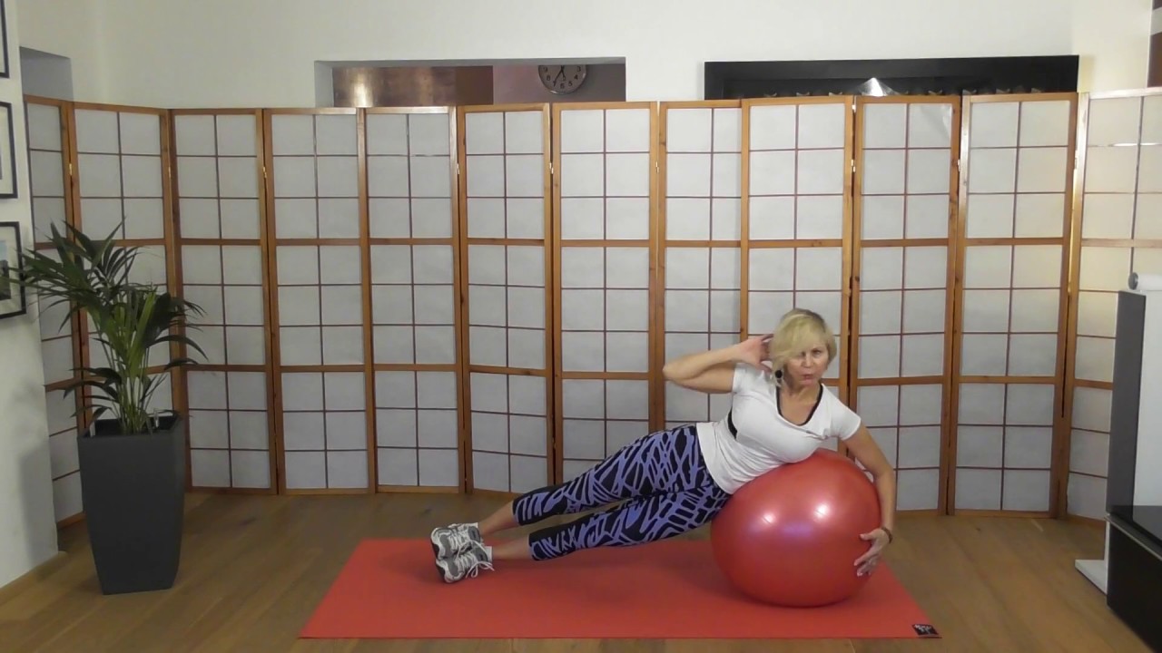 Day 14 Thighs Glutes Abs Challenge 2016 Swiss Ball - YouTube