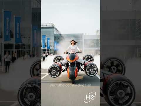 Futuristic Flying Motorcycle   Testing at Expo 2026 #hoverbike #robot #flyingcar  #shorts #tech