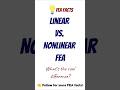 Linear vs Nonlinear FEA !! #themodelingguy #engineering #fea #viral #finiteelementanalysis #modeling
