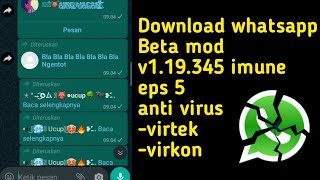 Download whatsapp beta mod v1.19.345 imune