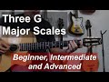 Three G Major Scales: Beginner, Intermediate and Advanced | Tom Strahle | Easy Guitar | Basic Guitar
