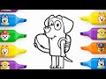 Bluey Easy Drawing Tutorial for Kids | Cartoon Step by Step