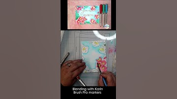 Painting with Karin brush Pro Markers with Taylored Expressions Fancy Florets #watercolorflowers