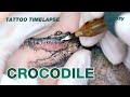 Crococile color tattoo timelapse oozytattoo