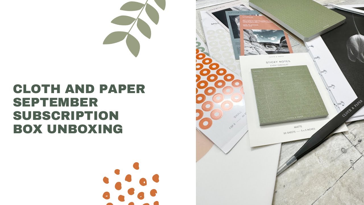 Cloth and Paper September Subscription Box Unboxing | Planner | Functional Planning