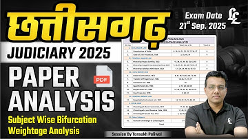 Chhattisgarh Judiciary Prelims Paper Analysis & Answer Key by Tansukh Paliwal Sir | Linking Laws