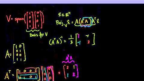 02   Orthogonal projections   04   Subspace projection matrix example