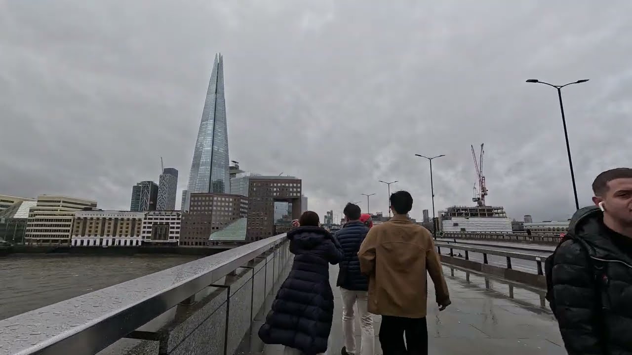 Rainy & Grey Weather London  2026 Walk  from London Bridge to Tower Bridge