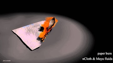 paper burn ncloth mayafluids