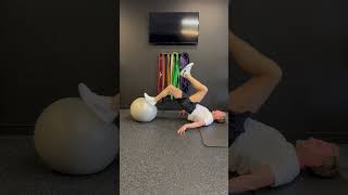 Single Leg Stability Ball Hamstring Curl