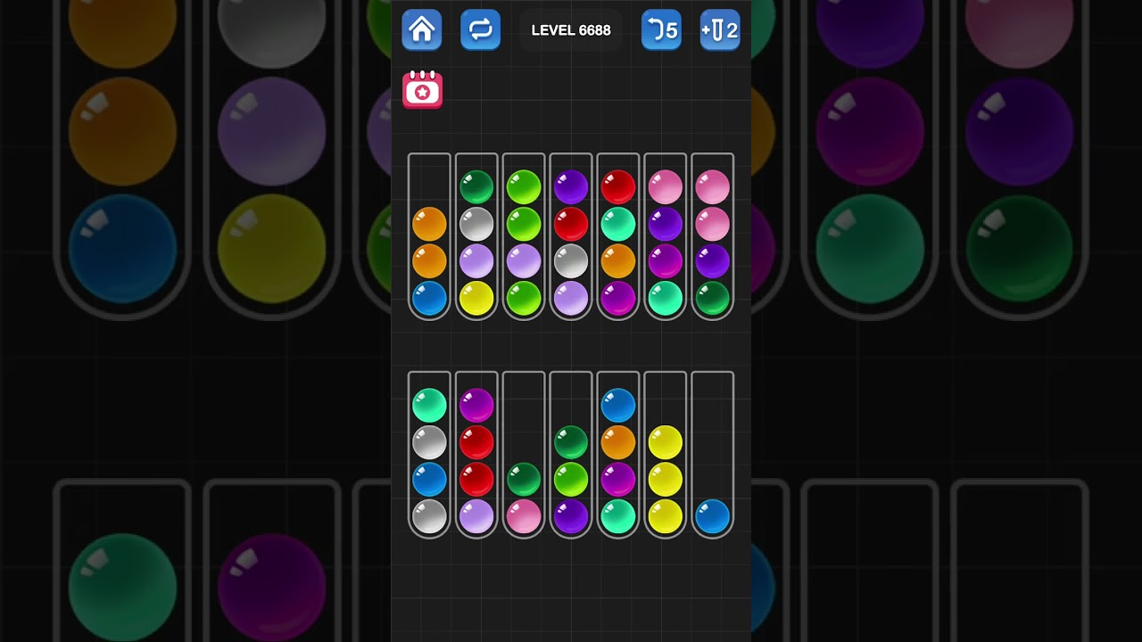 Ball Sort Puzzle by Guru Game: Levels 6686, 6687, 6688, 6689, 6690