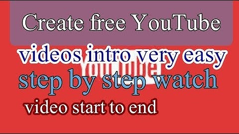 Create free YouTube videos intro urdu hindi 2019
