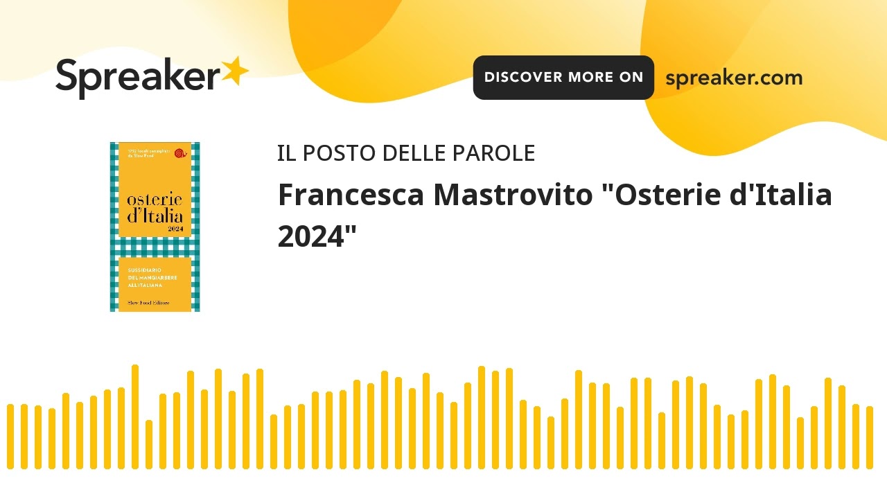 Francesca Mastrovito Osterie d'Italia 2024 