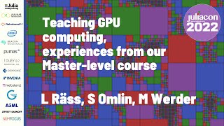 Teaching GPU Computing, Experiences From Our... | L Räss, S Omlin, M Werder | JuliaCon 2022