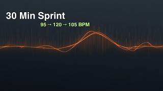 30 Minute Study Sprint (95 → 120 → 105 BPM)