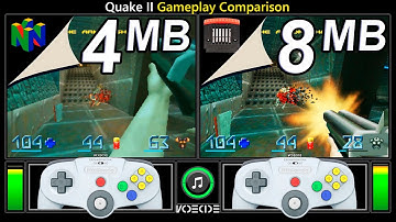 Quake II (Nintendo 64 vs Nintendo 64 w/ Expansion Pak) Gameplay Comparison