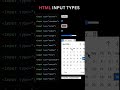 again html input types #html5 #css3 #js #frontendcourse