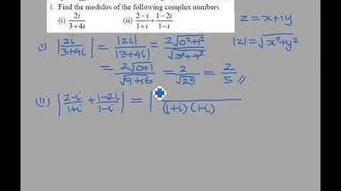 EXERCISE 2.5 1ST  SUM  PART 1    | 12TH MATHS COMPLEX NUMBERS