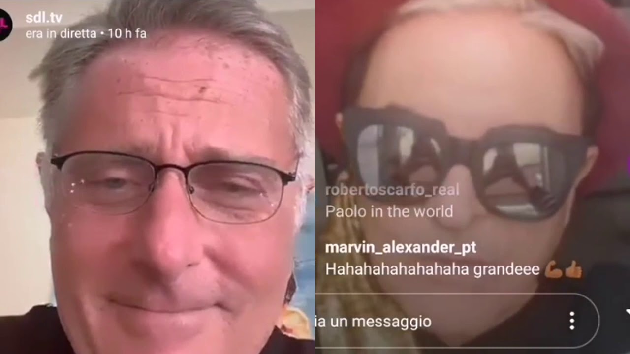 PAOLO BONOLIS LIVE INSTAGRAM CON CRISTIANO MALGIOGLIO