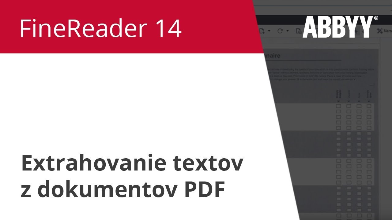 abbyy lingvo FineReader 14 Ako na: Extrahovanie textov z dokumentov PDF