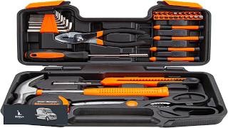 CARTMAN 39 Piece Tool Set General Household Hand Kit with Plastic Toolbox