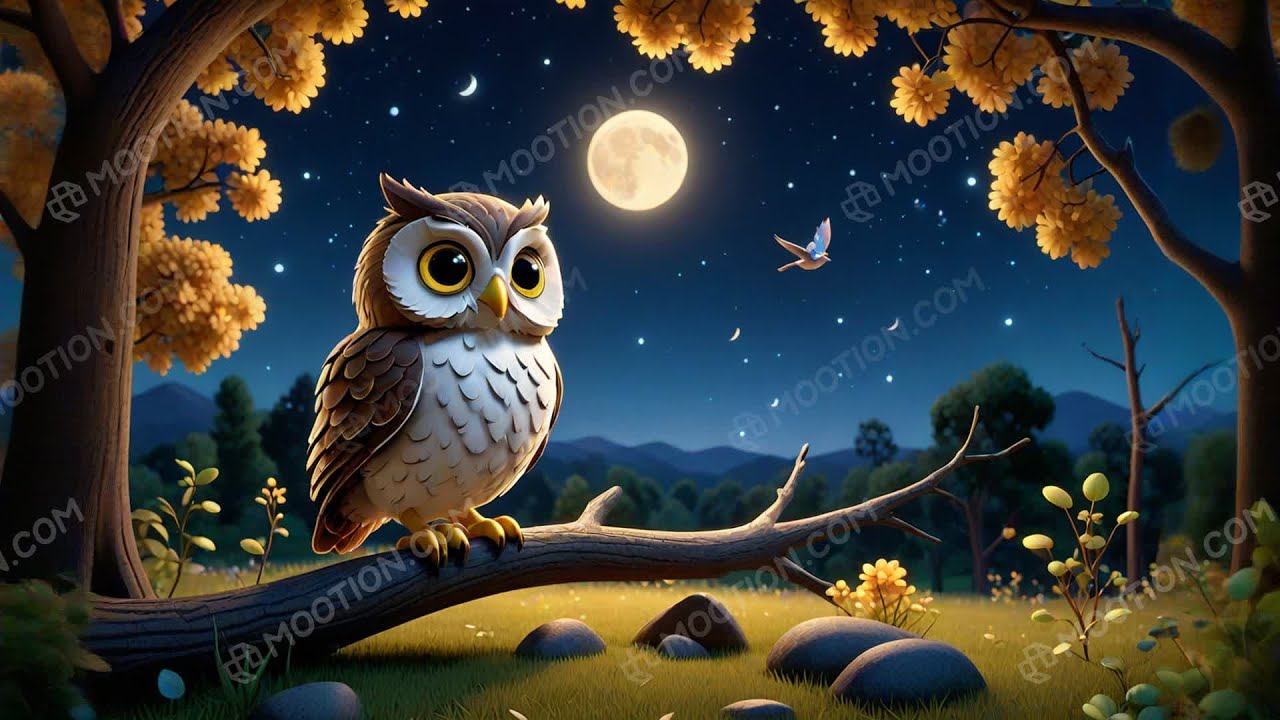 Little Owl Blinks in the Night 🦉🌙 | Gentle Bedtime Rhyme for Kids