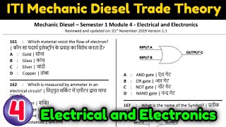 Chapter 04: Electrical and Electronics | ITI Diesel Mechanic Nimi Question Bank | mechanic diesel screenshot 5